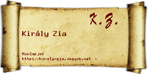 Király Zia névjegykártya