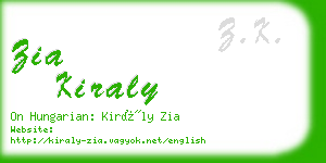 zia kiraly business card